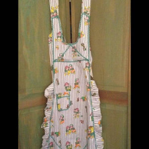 Vintage Handmade RAGGEDY ANN & ANDY Halter Apron, Kitchen Linens - Cooking